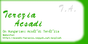 terezia acsadi business card